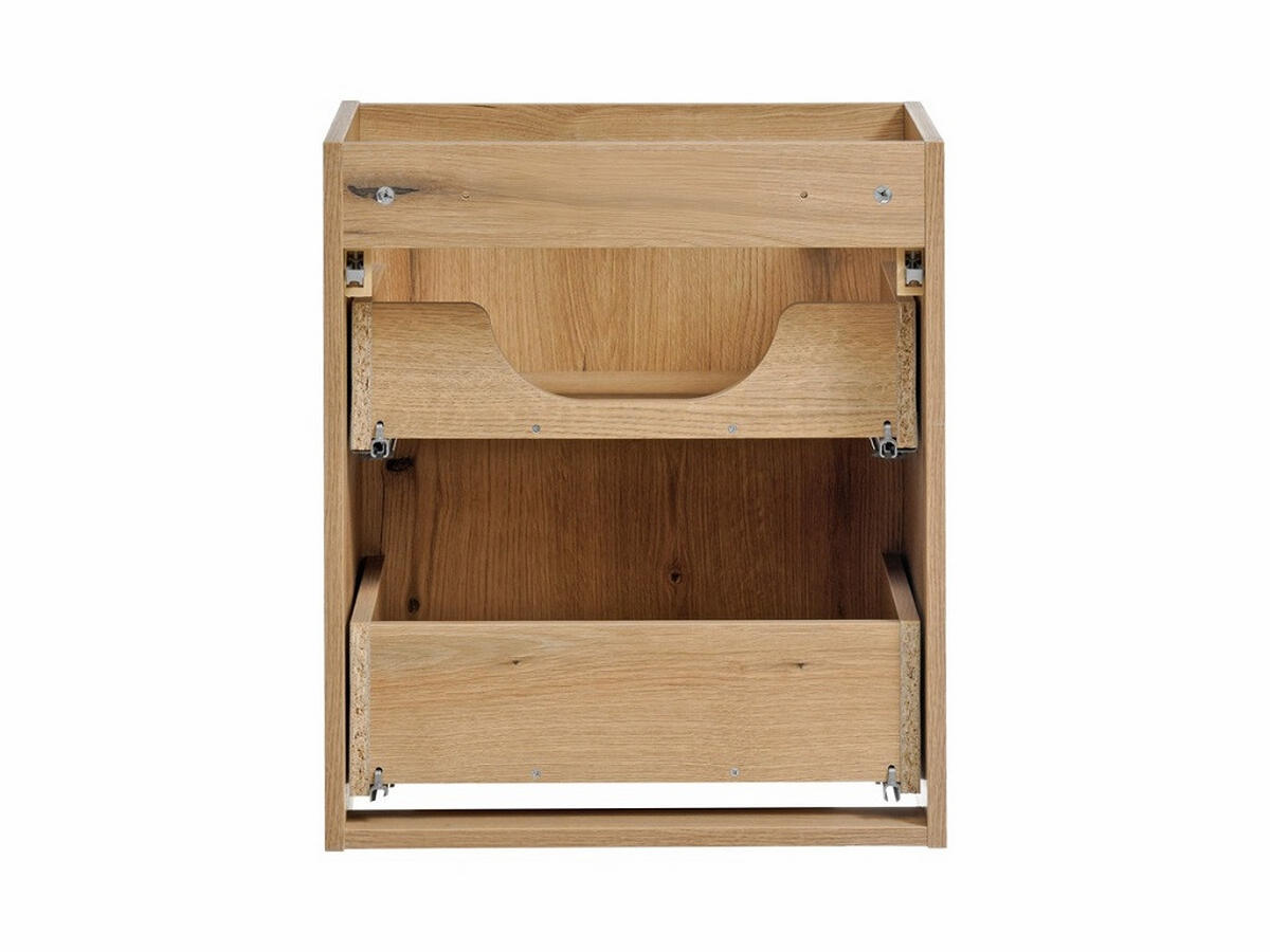 BADMÖBEL-SET 7 Teile - Nova Oak N BM97 in Coast Evoke Oak / Weiß - Silberfarben/Eiche Wotan, Holz/Metall (100/140/40cm)