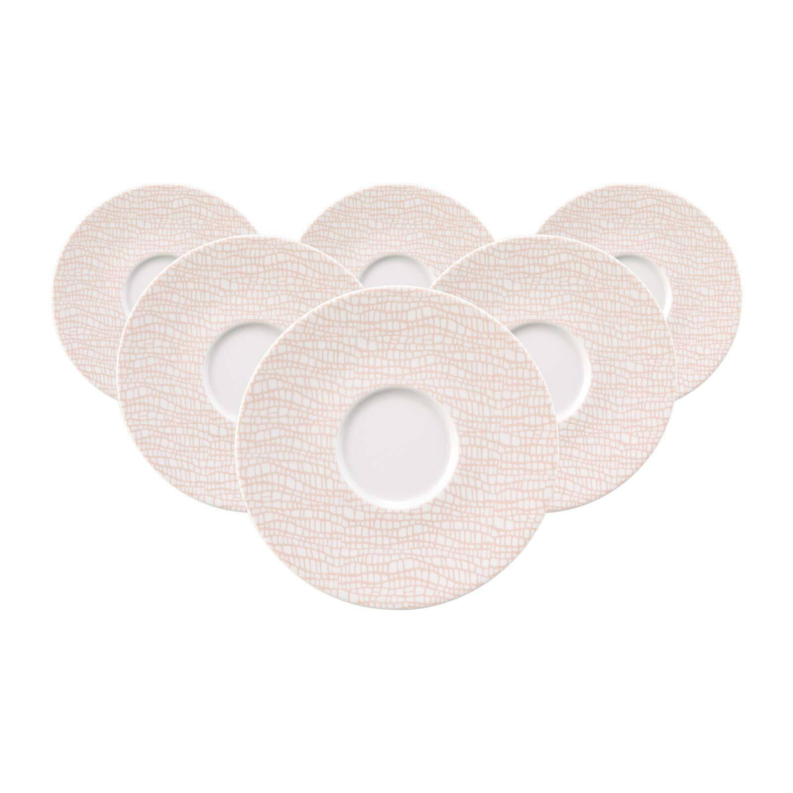 UNTERTASSEN Life Fashion Posh Rose ø 16,5 cm 6er Set - Rosa, Keramik (16.5cm) - Seltmann Weiden