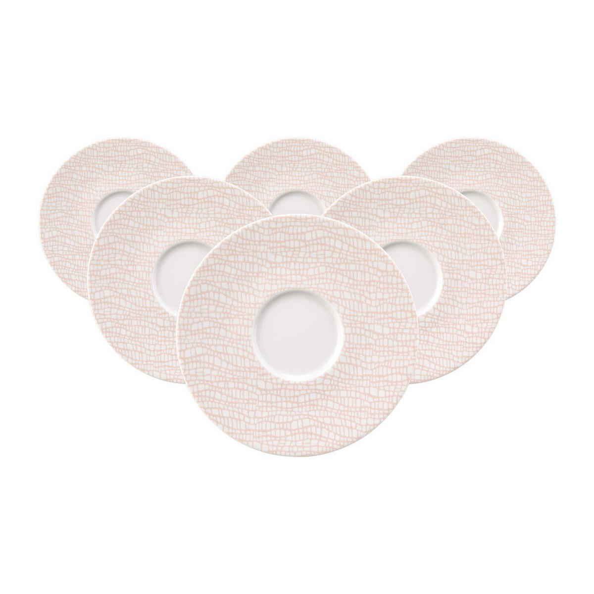 UNTERTASSEN Life Fashion Posh Rose ø 16,5 cm 6er Set - Rosa, Keramik (16.5cm) - Seltmann Weiden