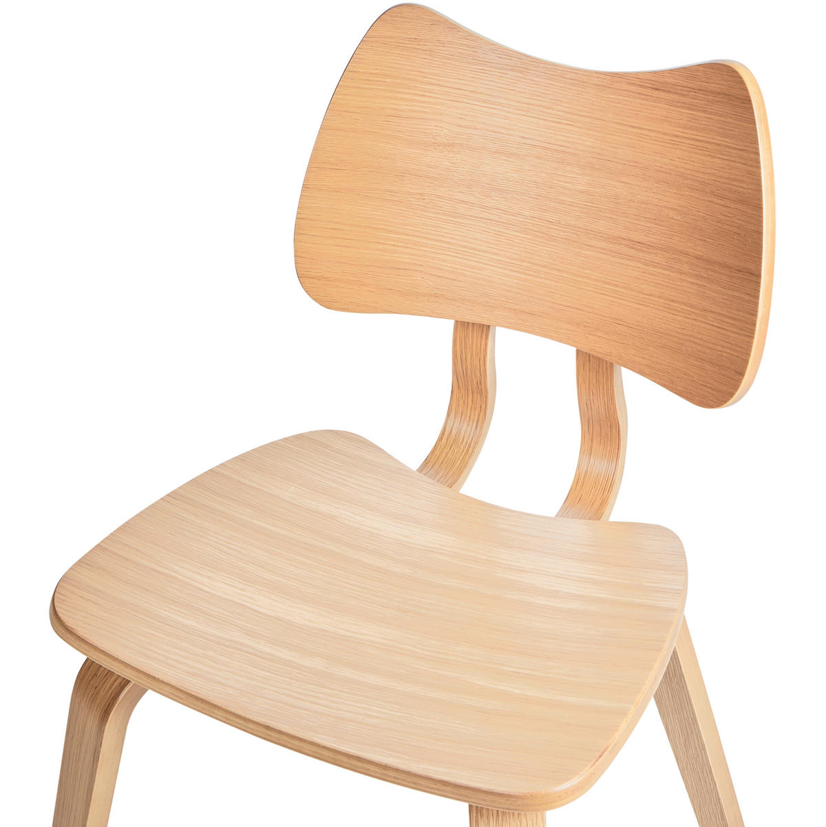 ESSZIMMERSTUHL 2er-Set Hellbraun Diana - Hellbraun, Holz (53/81/56cm) - Beliani