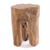 HOCKER LOG Wurzelholz massiv naturfarben - Naturfarben, Holz (29/41/29cm) - DESIGN DELIGHTS
