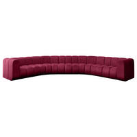 WOHNLANDSCHAFT modulares Sofa Lazro-U1 - 373x373x70 cm Bordeauxrot - Bordeaux, Holzwerkstoff/Textil (373/70/373cm) - ALTDECOR