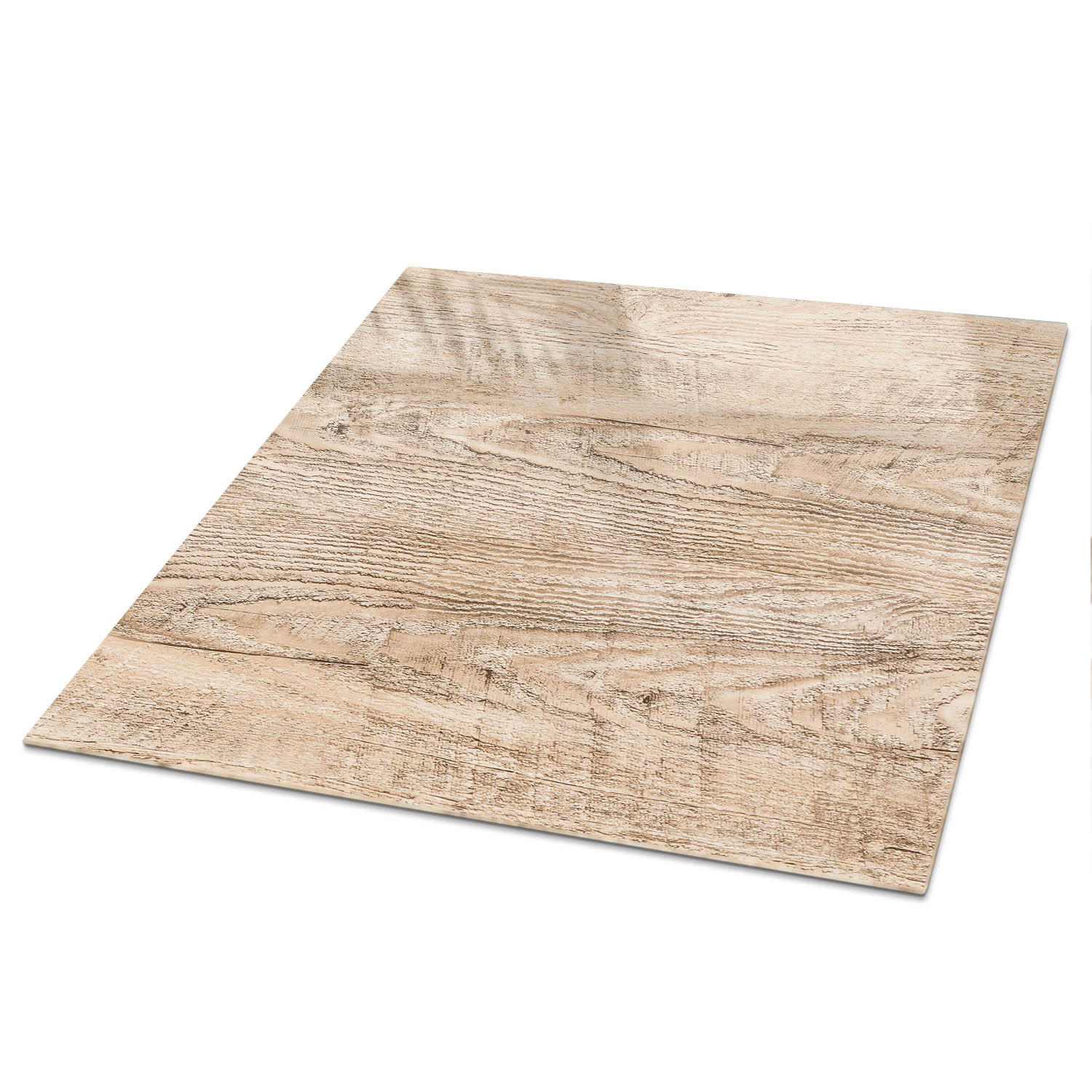 TISCHPLATTE 50x50 cm – Holzstruktur - Braun, Glas (50/50/0.4cm) - Wallfluent