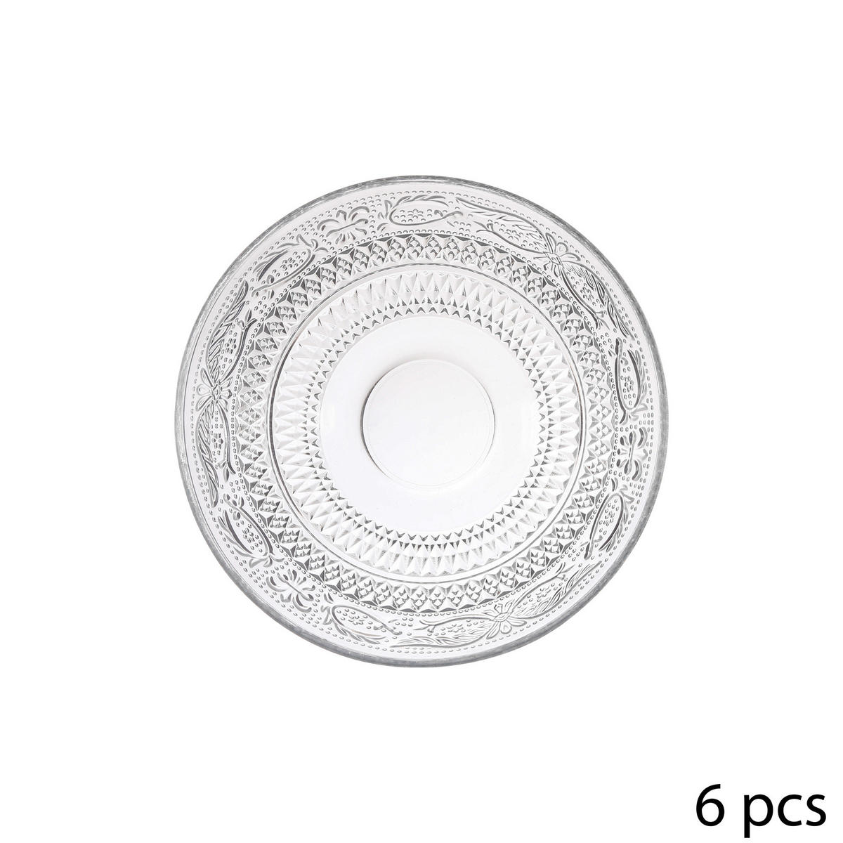 GESCHIRR-SET für 6 Personen Transparent 22,7/22,7/1,9 cm - Transparent, Glas (22.7/1.9/22.7cm) - Secret de Gourmet