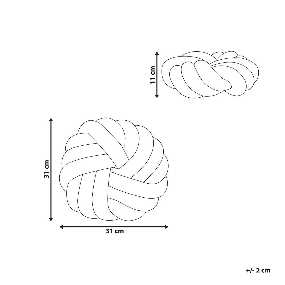 DEKOKISSEN Hellbeige 31/31 cm Akola - Beige, Textil (31/31cm) - Beliani
