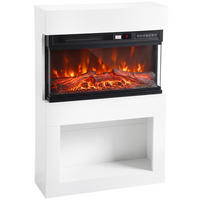 ELEKTROKAMIN Spanplatte Stahl Weiß - Weiß, Holzwerkstoff (22/95/64cm) - HOMCOM