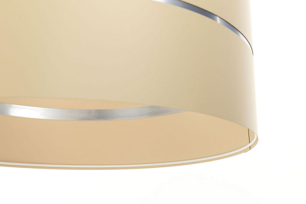 HÄNGELEUCHTE Silber 50/21 cm - Beige/Silberfarben, Kunststoff (50/0.8/21cm) - ONZENO