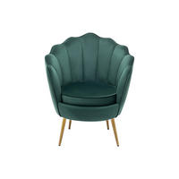 SESSEL mit gerader Rückenlehne - 1 Person - Samt, Stoff - Grün - - Grün, Textil (76/88/73cm) - Vente-Unique