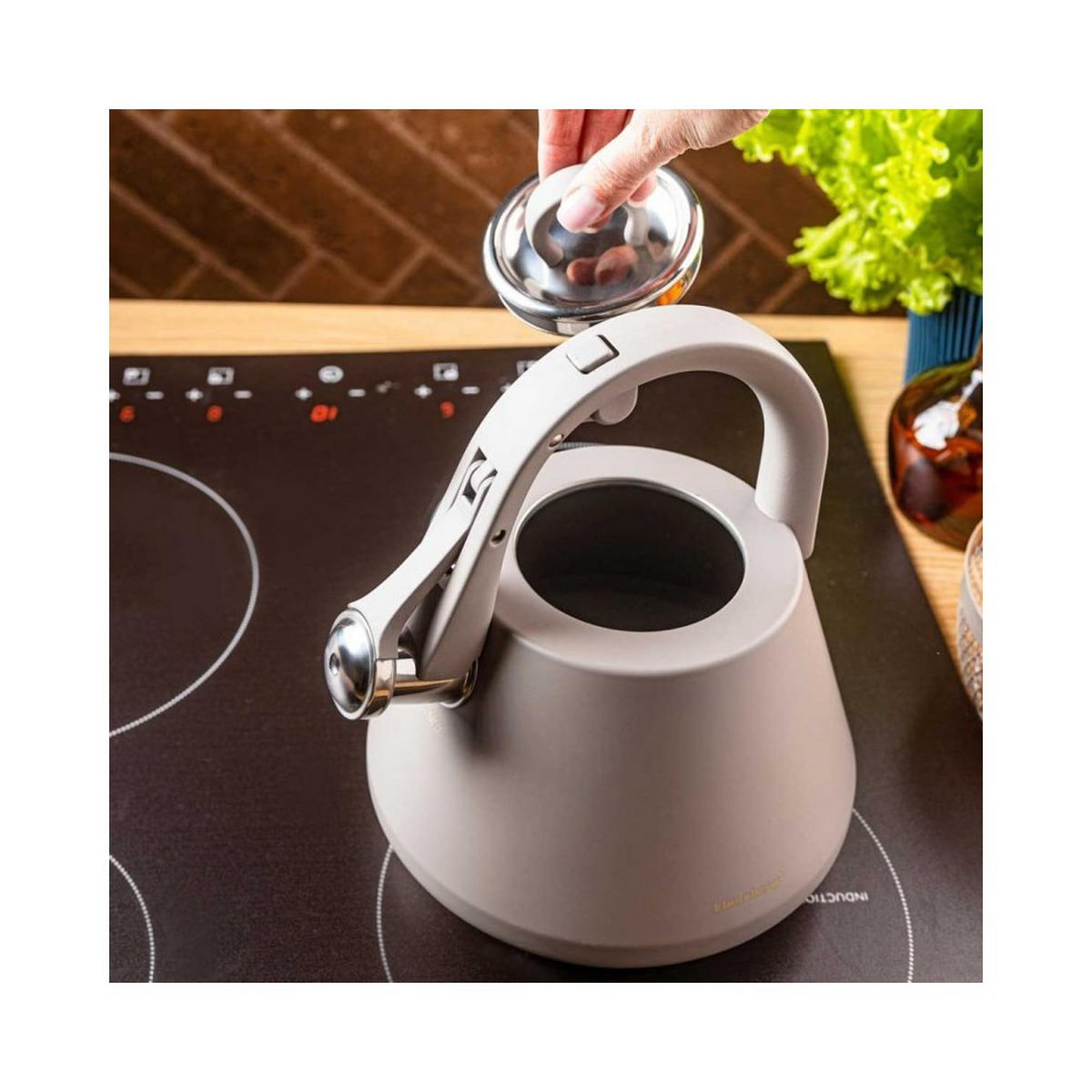 WASSERKESSEL Grau 21.5/20/24 cm 65965 - Grau, Metall (21.5cm) - Klausberg 