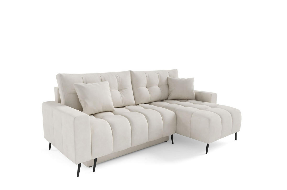 ECKSOFA - Sofa Forta mini - Ecru (Amon 17) - Ecru, Holz (232/148cm)