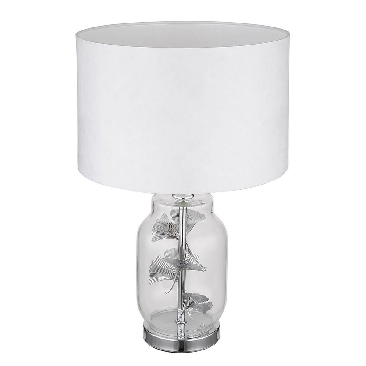 LED TISCHLEUCHTE Metall Weiß - Weiß, Glas (25/25/38cm) - Globo Lighting