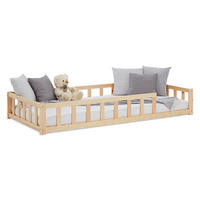 BODENBETT Natur 90x200 cm mit Lattenrost - Naturfarben, Holz (90/200cm) - Homestyle4u