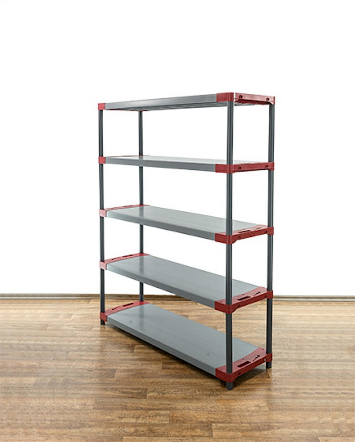 KUNSTSTOFFREGAL BIG GREY BEAR Tall 180x140x46cm Fachlast 120kg Grau-Rot - Rot, Kunststoff (140/180/46cm) - PROREGAL