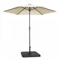 SONNENSCHIRM 3x3m mit 4 Gewichtsplatten, Weiß - Weiß, Metall (300/300cm) - Oviala