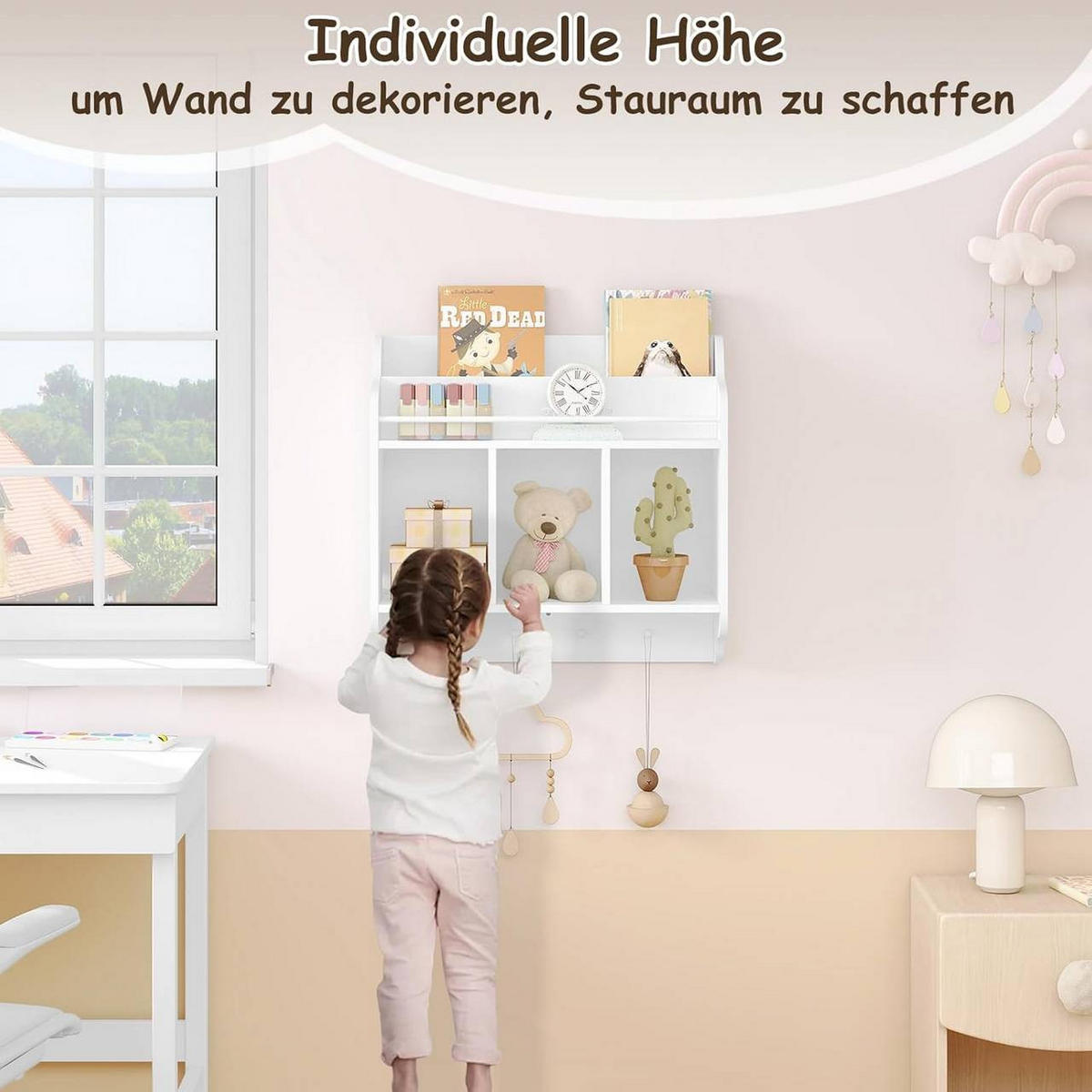 WANDREGAL Kinder, mit 3 offenen Fächern, Weiß - Weiß, Holz/Holzwerkstoff (60/57/20cm) - Woltu