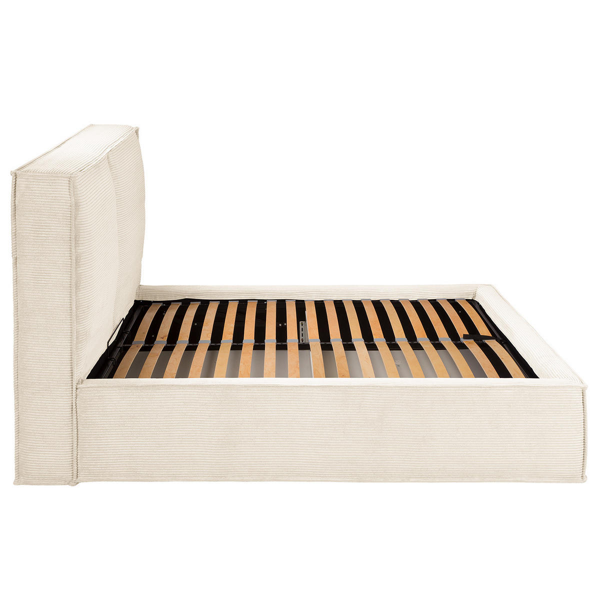 POLSTERBETT - Creme, Textil (220/200cm) - home24