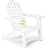 GARTENSTUHL Adirondack Weiß - Weiß, Kunststoff (89/99/78cm) - COSTWAY