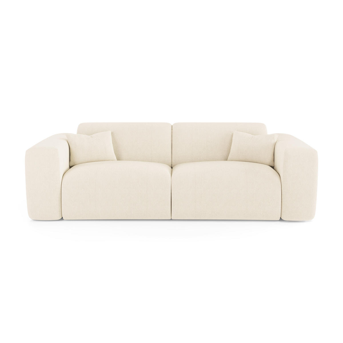 SCHLAFSOFA EXPRESS Dunlopillo Kordstoff creme 140 cm - Creme, Textil (214/73/95cm) - Sia Home