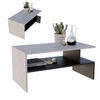 COUCHTISCH Holzwerkstoff rechteckig stabil Grau 50/45/93cm - Schwarz/Grau, Holzwerkstoff (50/93/45cm) - CraftPAK