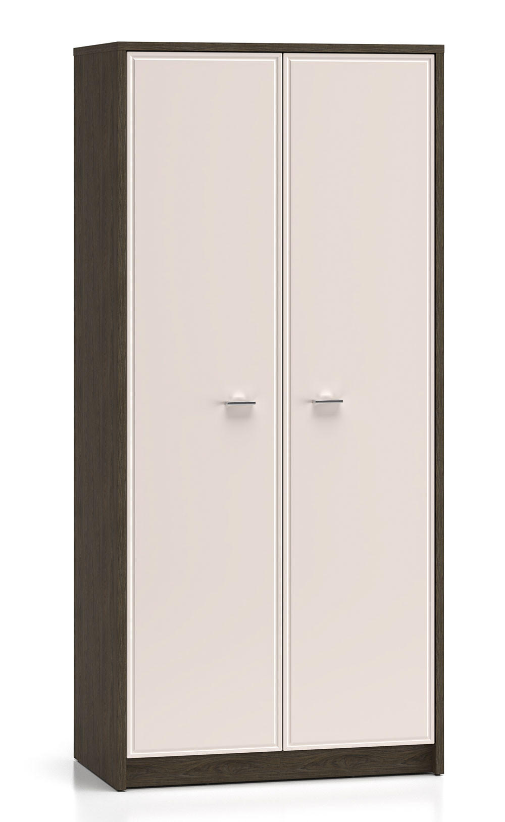 KLEIDERSCHRANK Avante Windmill Eiche dunkel / Cashmere Hochglanz 89 / 52 / 195cm - Eichefarben/Beige, Holz/Holzwerkstoff (89/195/52cm) - Feldmann-Wohnen