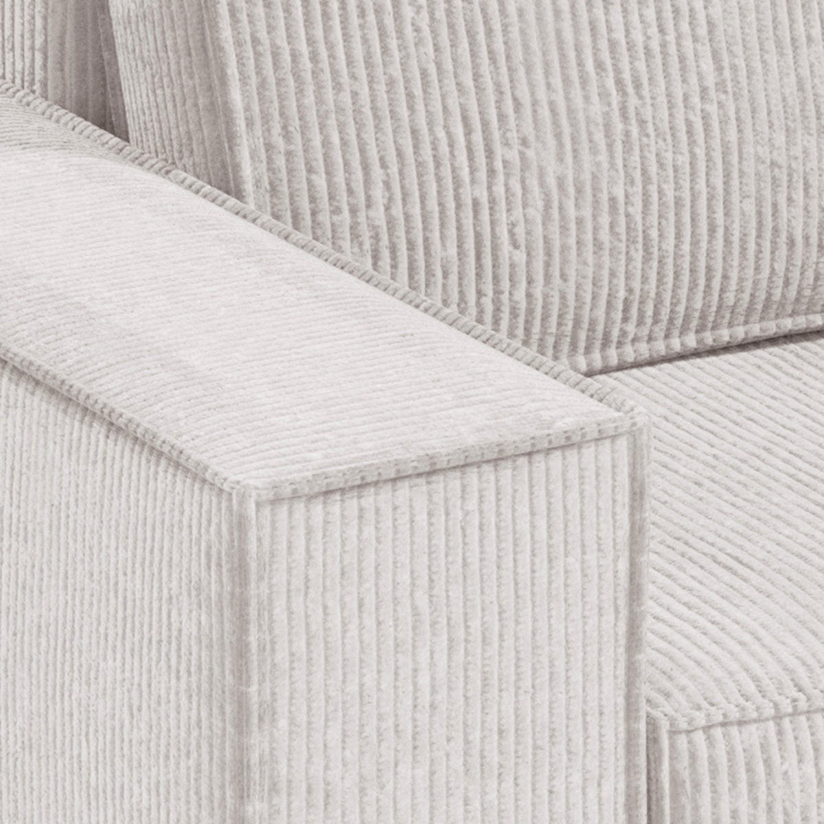 ECKSOFA Isaac 3 Sitzplätze Weiß - Weiß, Holz (257/148cm) - Petits-meubles