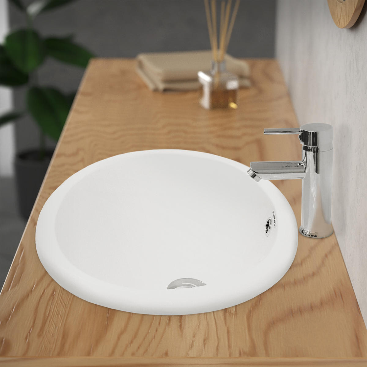 WASCHBECKEN - Weiß, Keramik (40.5/19.5/49cm) - ML-DESIGN