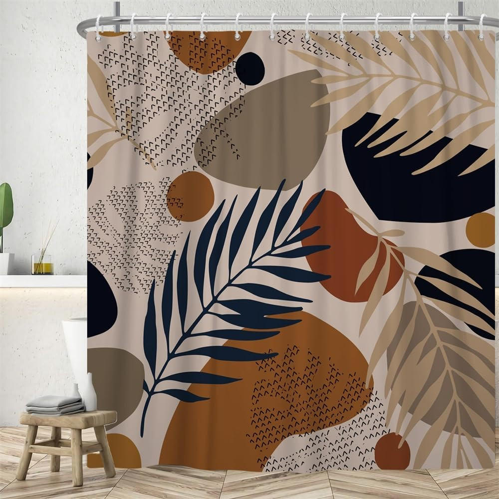 DUSCHVORHANG Boho abstrakt geometrisch Mitte Polyester wasserdicht schimmelresistent Badewanne - Multicolor, Textil (180/180cm) - MCBOSON