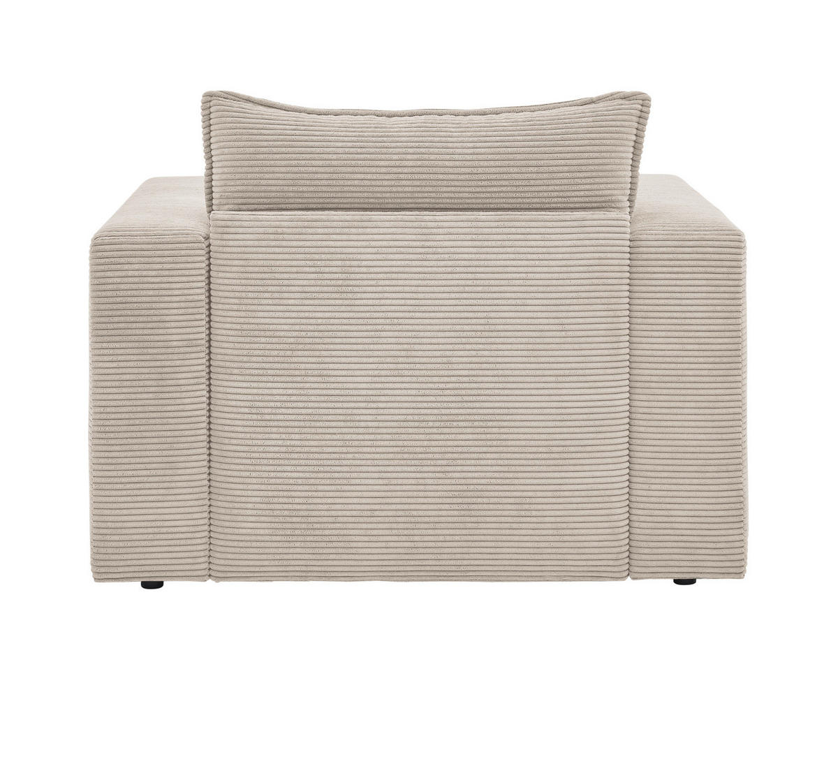 SESSEL beige Cord, Loungesessel 110 cm - Beige, Holz/Kunststoff (110/83/91cm) - Furn.Design