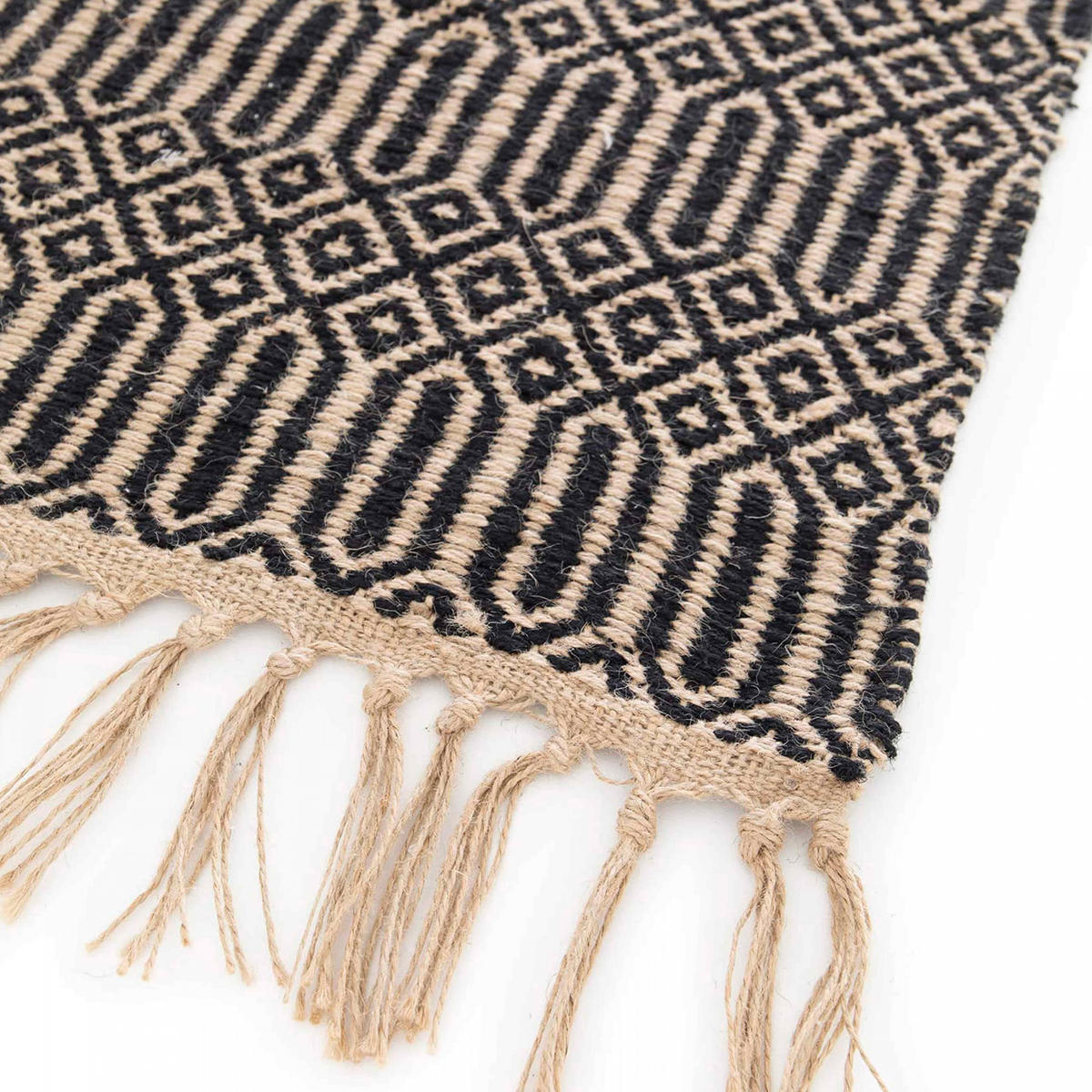 TEPPICH, 160 x 230 cm, Schwarz - Schwarz, Textil (230/160cm) - Oviala