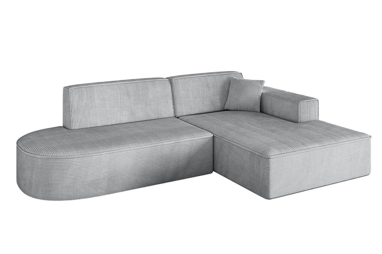 ECKSOFA Ottomane Rechts IREA-L1-v4 - 234x171x79 cm Grau - Grau, Holzwerkstoff/Textil (171/234cm) - ALTDECOR