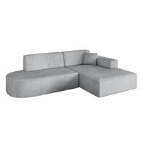 ECKSOFA Ottomane Rechts IREA-L1-v4 - 234x171x79 cm Grau - Grau, Holzwerkstoff/Textil (171/234cm) - ALTDECOR