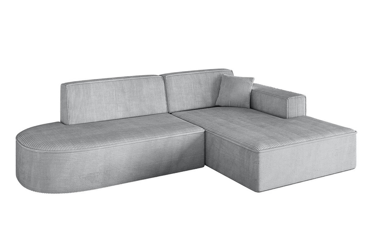 ECKSOFA Ottomane Rechts IREA-L1-v4 - 234x171x79 cm Grau - Grau, Holzwerkstoff/Textil (171/234cm) - ALTDECOR