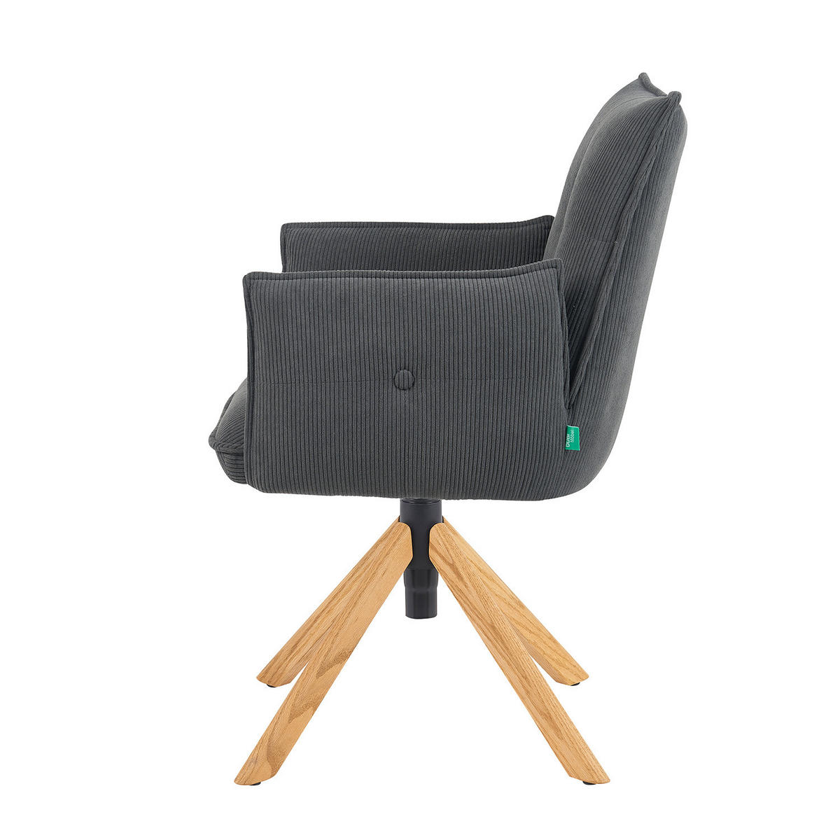 BÜROSTUHL Mika-Leya - Honigeiche/Anthrazit, Eichenholz/Holz (60/89/63cm) - DUBI Möbel