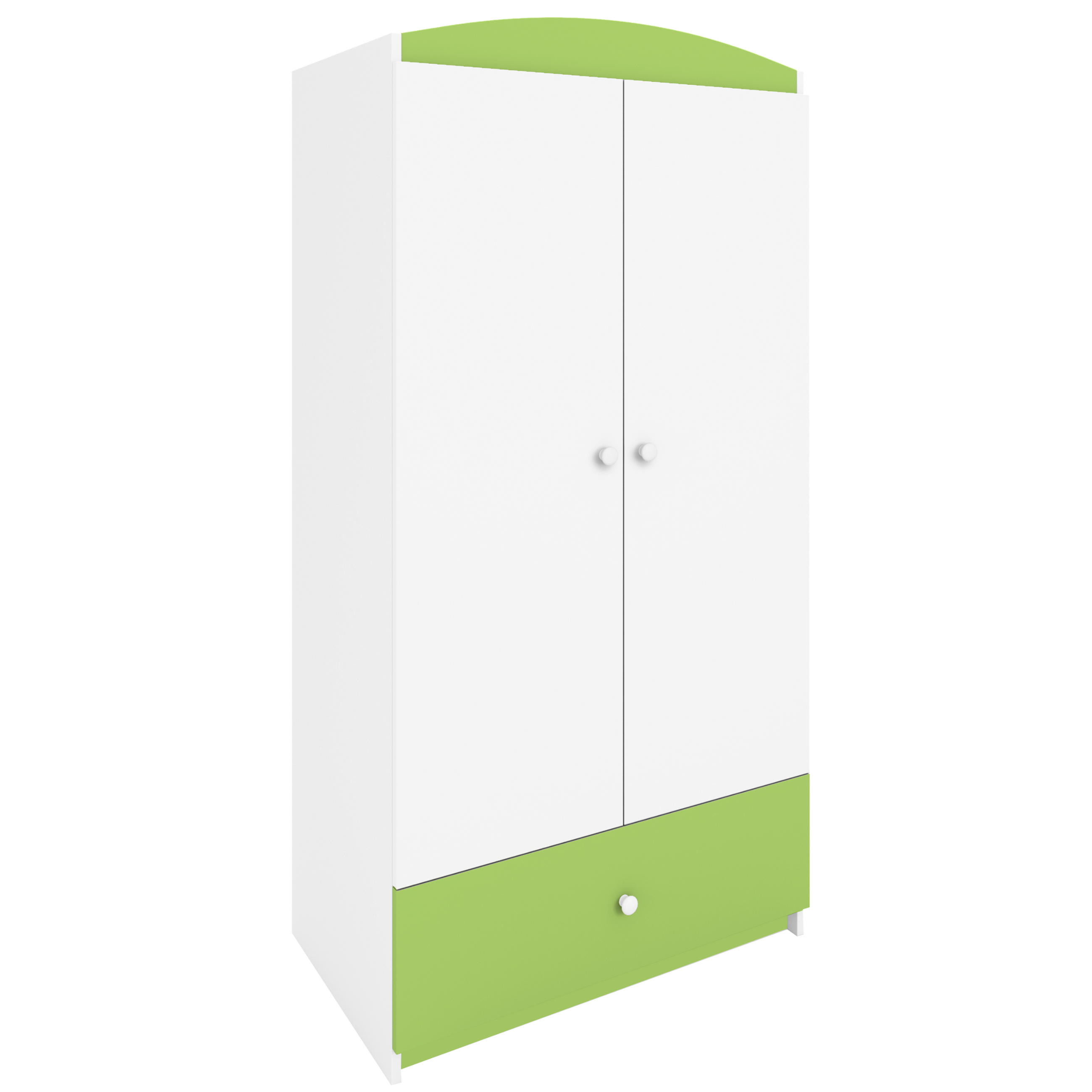 KINDERKLEIDERSCHRANK Basic - Grün, Holzwerkstoff (90/175/52cm) - RAUMHIRSCH FURNITURE