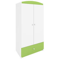 KINDERKLEIDERSCHRANK Basic - Grün, Holzwerkstoff (90/175/52cm) - RAUMHIRSCH FURNITURE