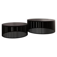 COUCHTISCH-SET Velede - Schwarz, Holzwerkstoff/Metall (75/75/30cm) - MIRJAN24