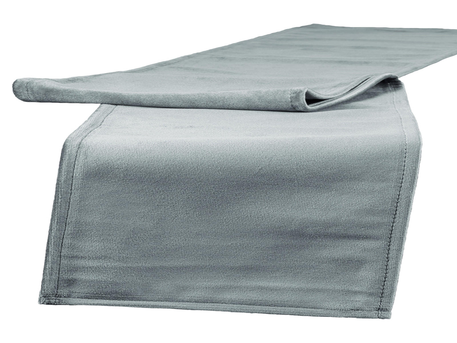 XL-TISCHLÄUFER Samt&Sonders stein-grau 220/40 cm - Grau, Textil (40/220cm) - beties Heimtextil