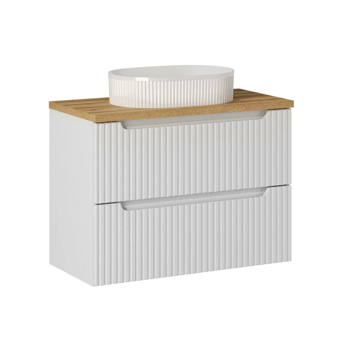 Petits-meubles UMYVADLO 80.4cm Riva Bílá a dřevo