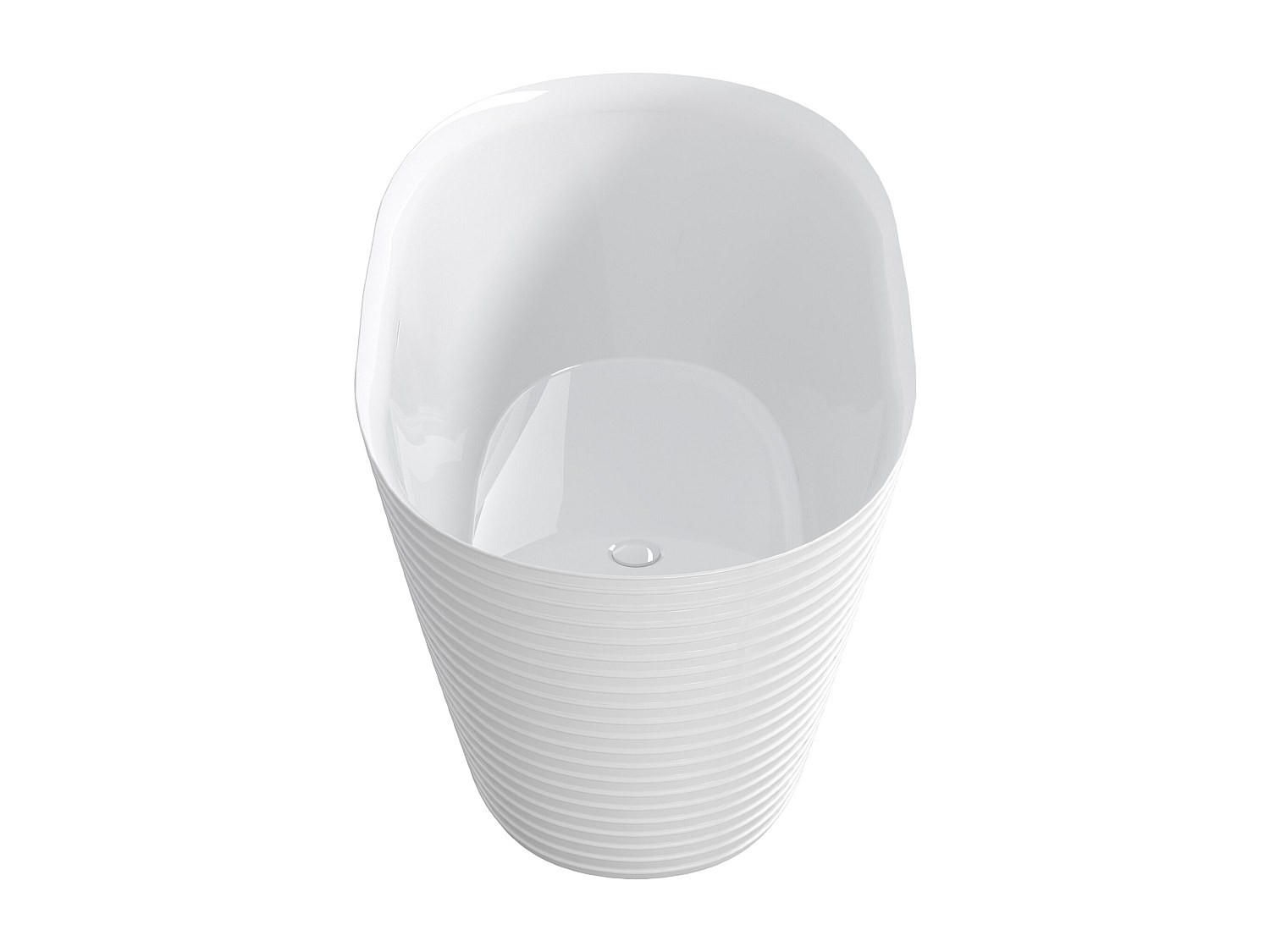 FREISTEHENDE Badewanne - 160 cmcm x 78 cmcm - Acryl - Weiß - ZAFIRO - Weiß, Kunststoff (160/59/78cm) - Vente-Unique