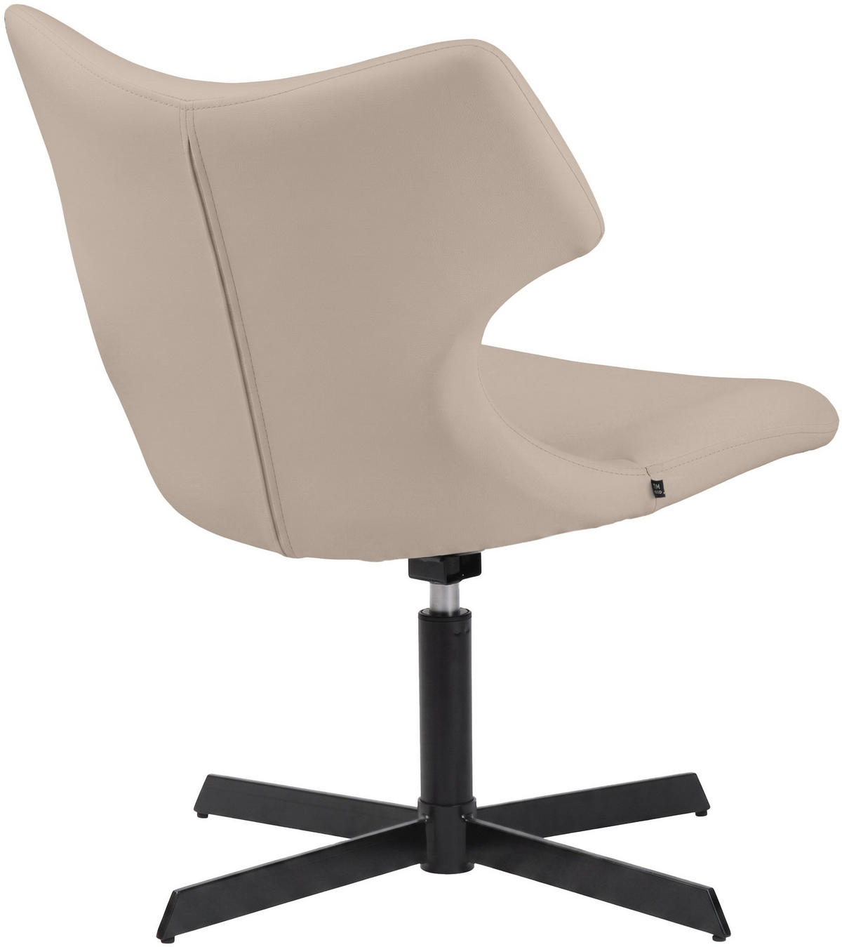 DREHSTUHL 2 Lederlook Creme - Creme/Schwarz, Textil (65/79/69cm) - CLP
