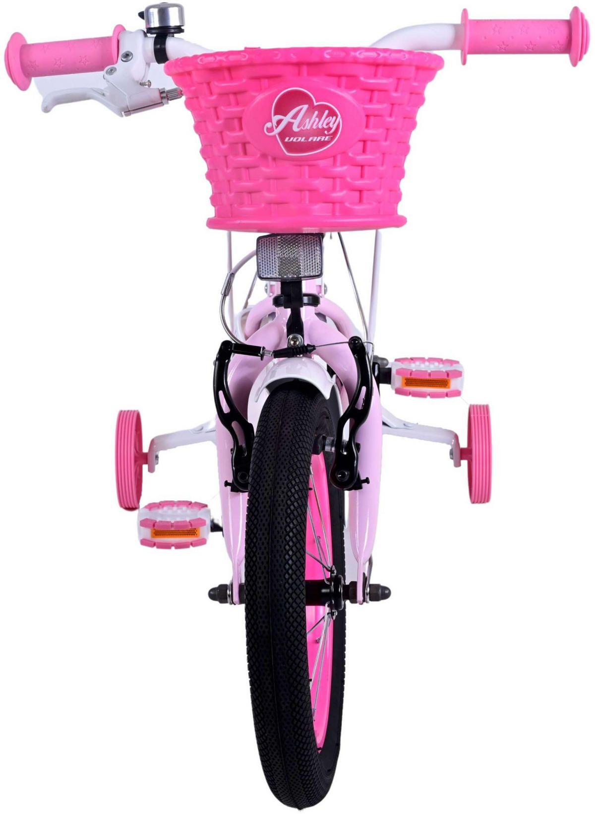 KINDERFAHRRAD Ashley - Mädchen - 14 Zoll - Rücktritt + Handbremse - Rosa - Hellrosa, Metall (46cm) - TPFSports