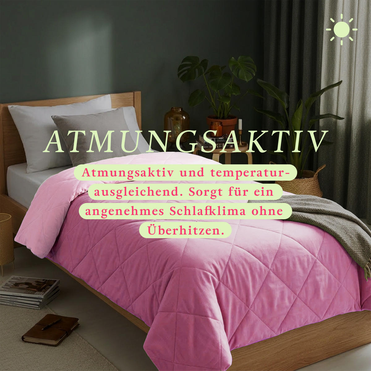 SOMMERBETT Steppbett leicht Pink 135x200 cm - Pink, Textil (135/200cm) - Bestlivings