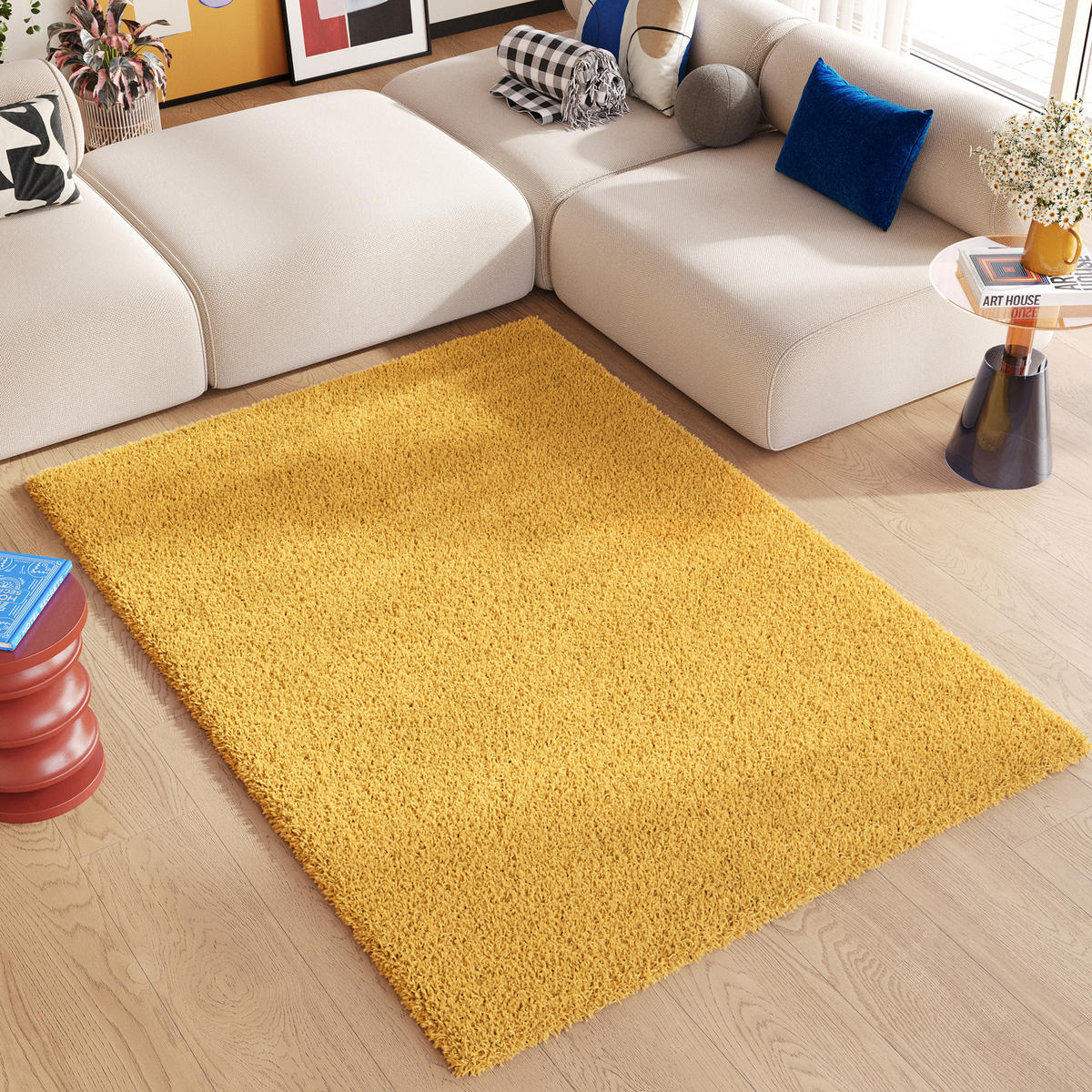 TEPPICH ESSENCE gelb 200/300 cm - Gelb, Kunststoff (200/300cm) - Tapiso