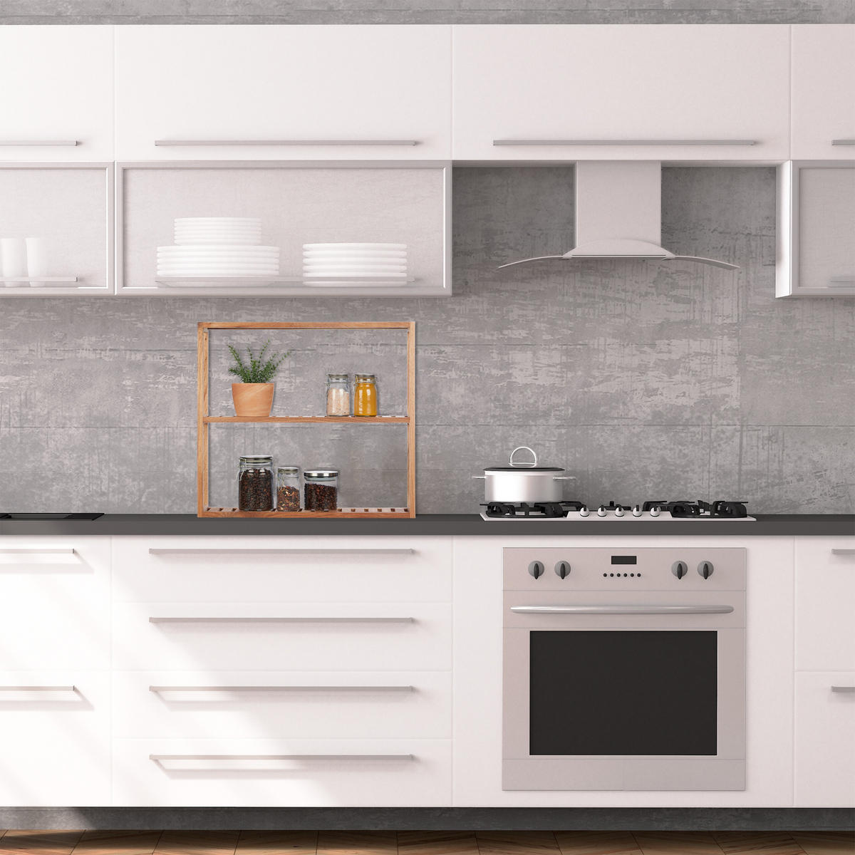 WANDREGAL - Hellbraun, Holz (60/54/15cm) - Relaxdays