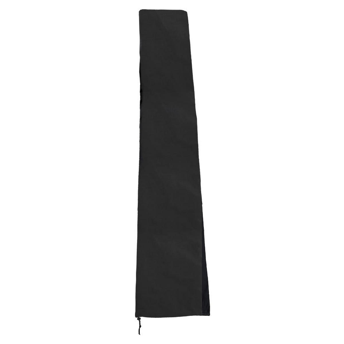 SCHUTZHÜLLE für Sonnenschirm aus Oxford-Gewebe mit PVC in Schwarz wasserdicht UV-beständig mit Reißverschluss und Kordelzug 30/48 × 185 cm - Schwarz, Kunststoff (30/185cm) - Livingandhome