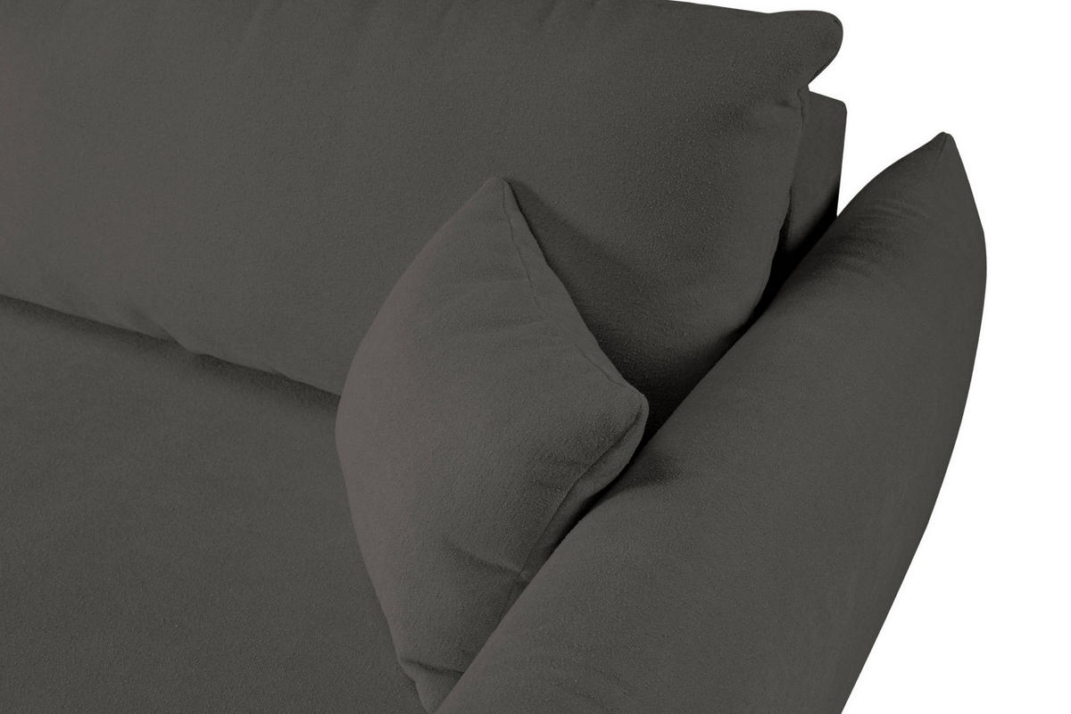 SOFA Hallora - Graphit (Melody 05) - Graphitfarben, Holzwerkstoff (240/88/108cm) - Möblo