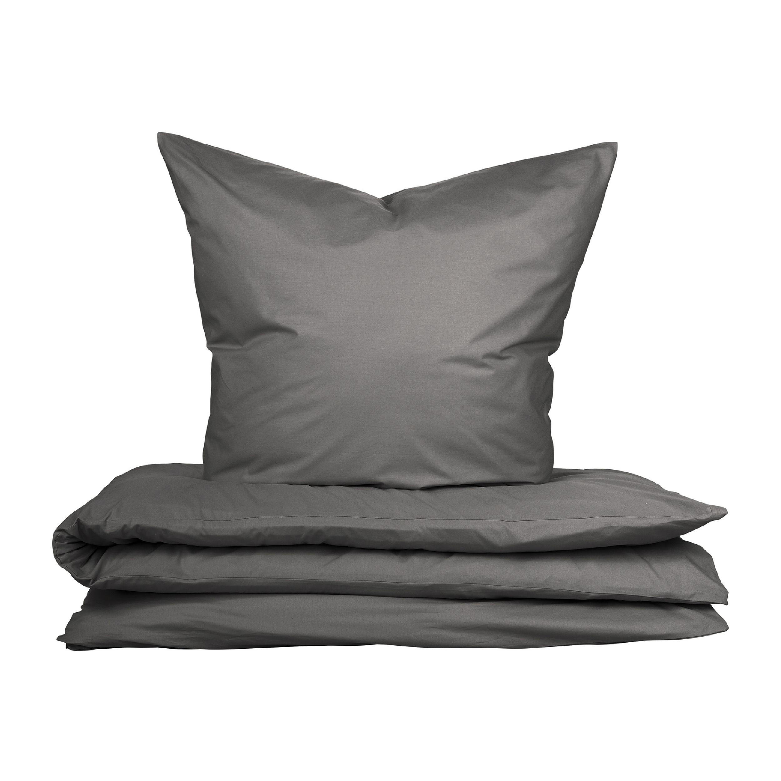 BETTWÄSCHESET Soho - Renforcé - 2-teilig - 135 x 200 cm - Dunkelgrau - Dunkelgrau, Textil (135/200cm) - Uncover by Schiesser