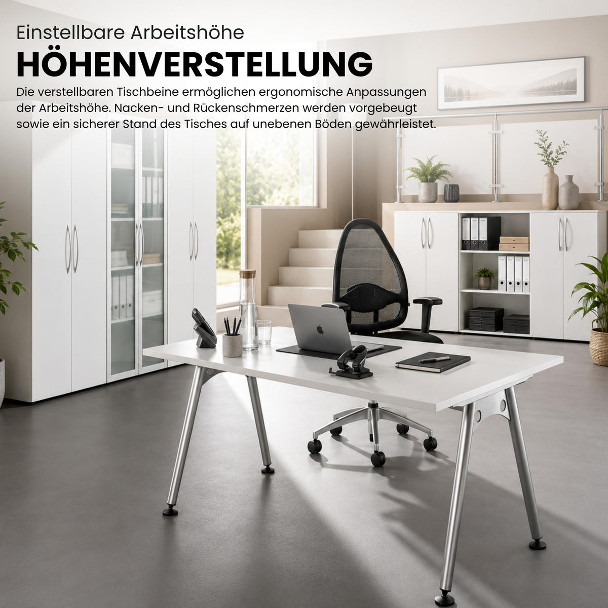 SCHREIBTISCH Serie-A 80/80/74 cm in Wildeiche - Wildeiche, Holzwerkstoff (80/80/74cm) - bümö