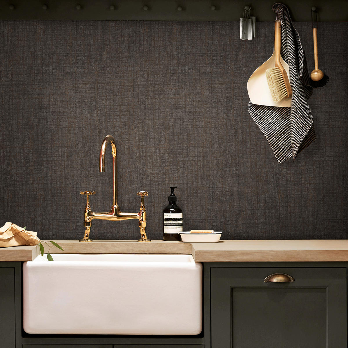 VLIESTAPETE Armando Schokolade - Braun, Papier/Kunststoff (52/1000cm) - Graham & Brown