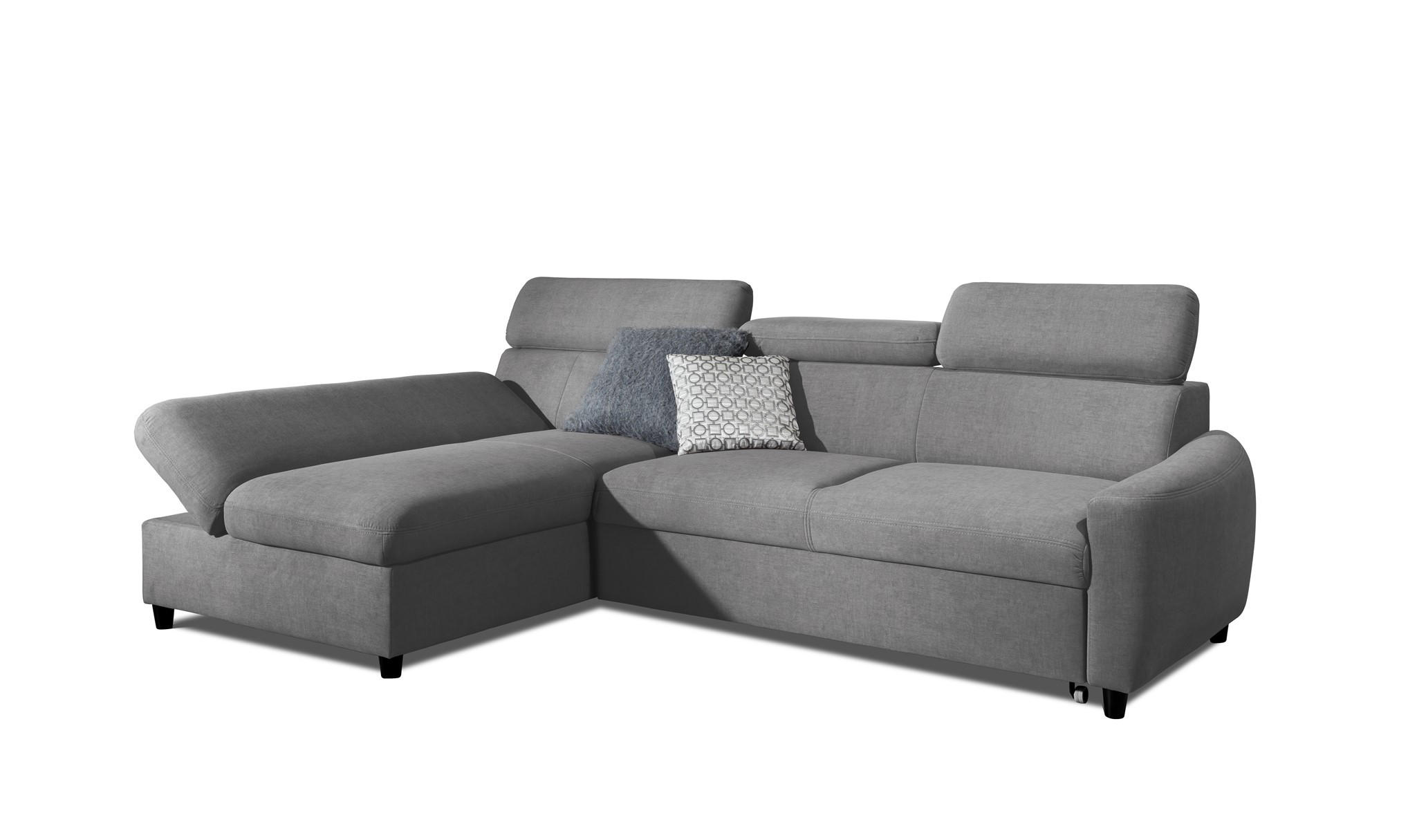 ECKSOFA Schlafsofa Anton Xs In Esito - Grau, Holzwerkstoff/Textil (260/170cm) - Fun Möbel